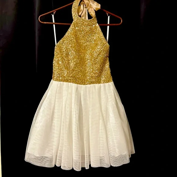 green emerald velvet dress B Darlin Formal Sequin Skirt And Crop Top 2 Piece Set, Size 11-12 – Vanessa  Jane main image 0